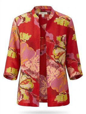 Coldwater Creek, Floral Open Jacket, Size PM